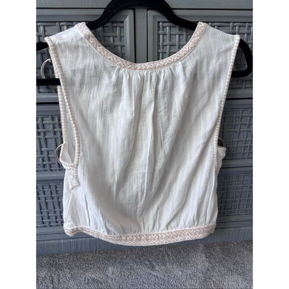 NWT Faherty Isla Egret top XS, $178 A20 - Picture 8 of 10